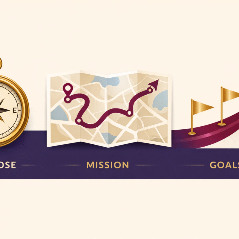 orgorbit-blog-Purpose(Compass), Mission(Map), Goals(Milestone)