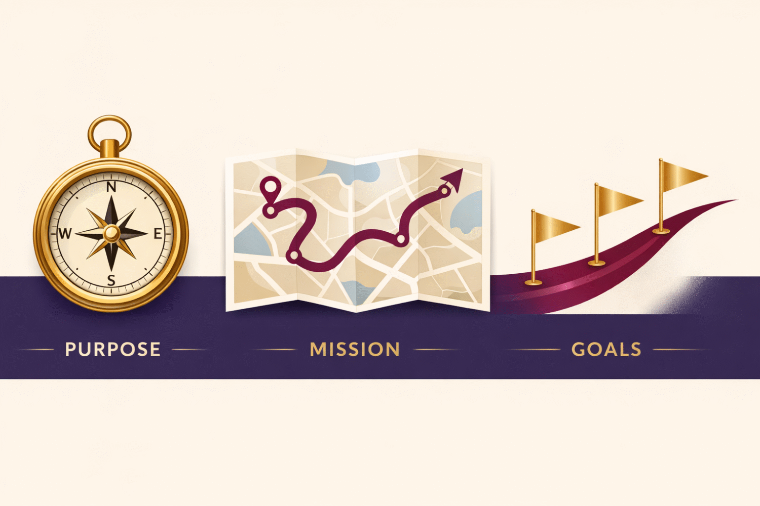 orgorbit-blog-Purpose(Compass), Mission(Map), Goals(Milestone)